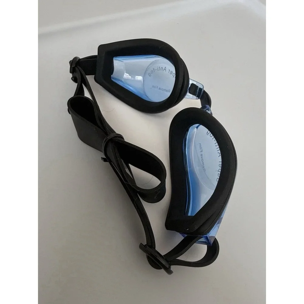 Leader Swim Goggles Adult Blue Black Castaway  Regular Fit New Without Packaging